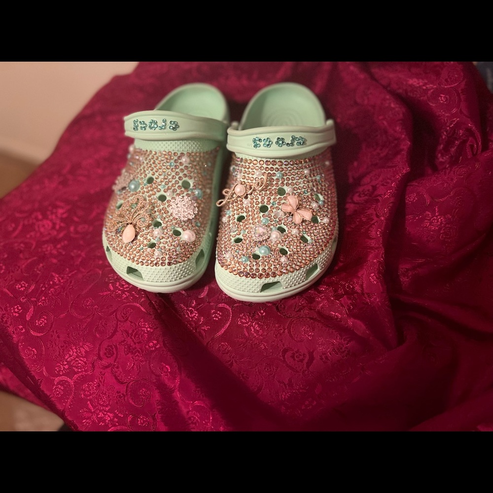 Custom blinged out crocs